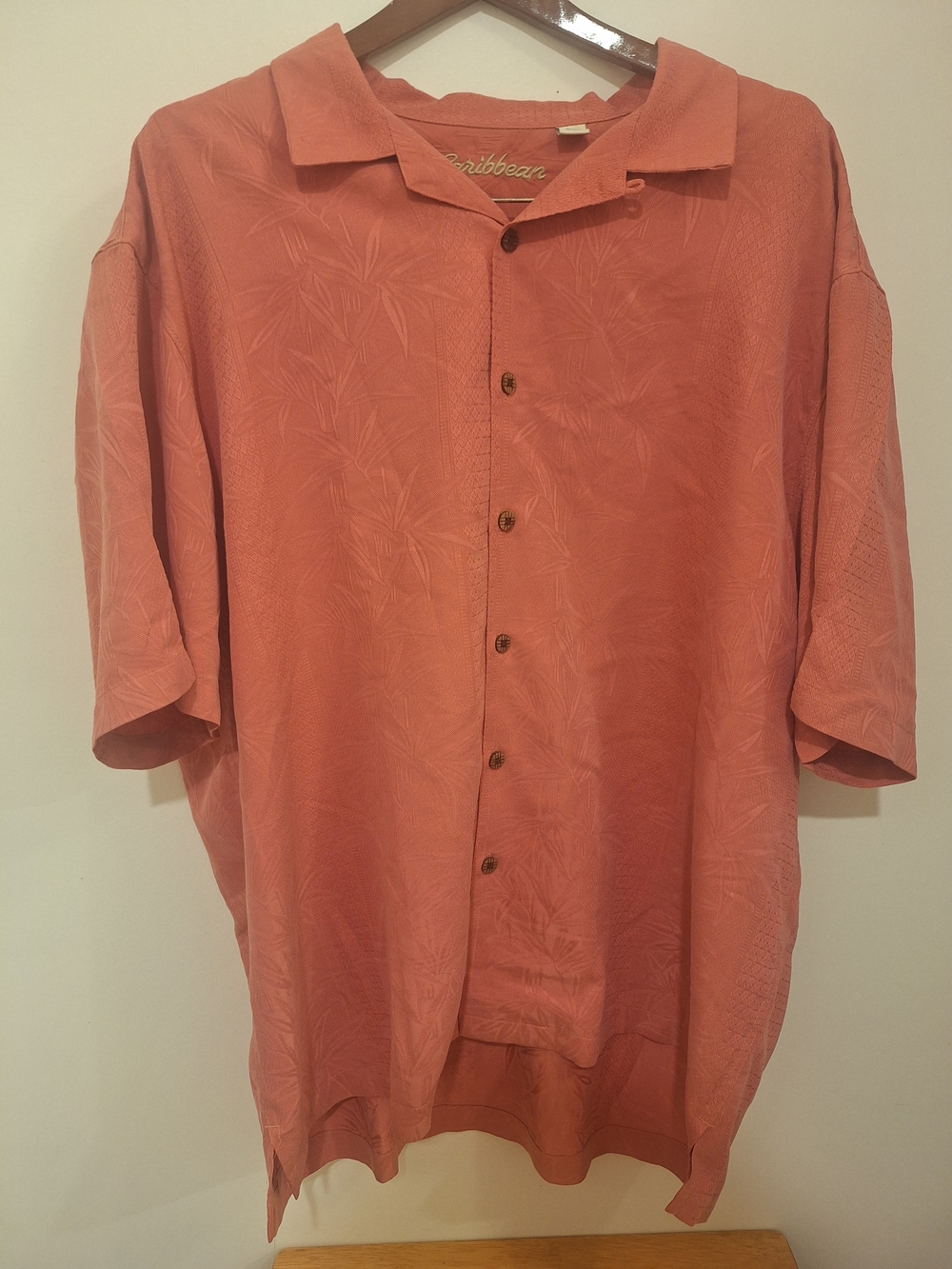 Caribbean Orange Camp Collar Shirt